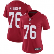 Women's Nike New York Giants #76 D.J. Fluker Elite Red Alternate NFL Jersey
