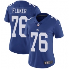 Women's Nike New York Giants #76 D.J. Fluker Elite Royal Blue Team Color NFL Jersey