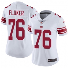 Women's Nike New York Giants #76 D.J. Fluker Elite White NFL Jersey