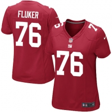 Women's Nike New York Giants #76 D.J. Fluker Game Red Alternate NFL Jersey