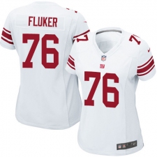 Women's Nike New York Giants #76 D.J. Fluker Game White NFL Jersey