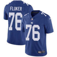 Youth Nike New York Giants #76 D.J. Fluker Elite Royal Blue Team Color NFL Jersey