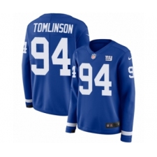 Women's Nike New York Giants #94 Dalvin Tomlinson Limited Royal Blue Therma Long Sleeve NFL Jersey