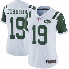 Women's Nike New York Jets #19 Keyshawn Johnson Elite White NFL Jersey