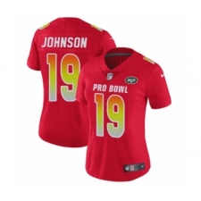 Women's Nike New York Jets #19 Keyshawn Johnson Limited Red AFC 2019 Pro Bowl NFL Jersey