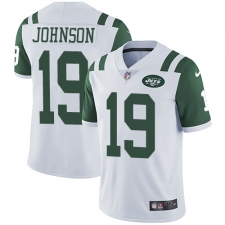 Youth Nike New York Jets #19 Keyshawn Johnson Elite White NFL Jersey