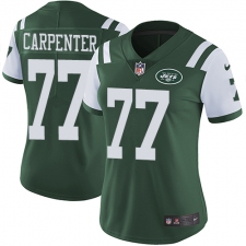 Women's Nike New York Jets #77 James Carpenter Elite Green Team Color NFL Jersey