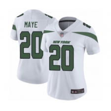 Women's New York Jets #20 Marcus Maye White Vapor Untouchable Limited Player Football Jersey