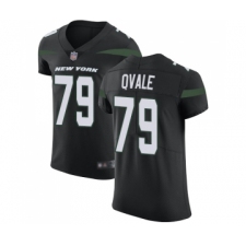 Men's New York Jets #79 Brent Qvale Black Alternate Vapor Untouchable Elite Player Football Jersey