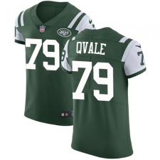Men's Nike New York Jets #79 Brent Qvale Elite Green Team Color NFL Jersey