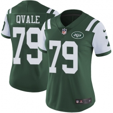 Women's Nike New York Jets #79 Brent Qvale Elite Green Team Color NFL Jersey