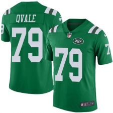 Youth Nike New York Jets #79 Brent Qvale Limited Green Rush Vapor Untouchable NFL Jersey