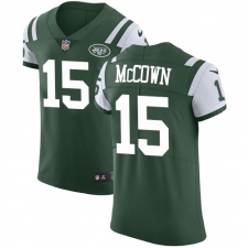 Men's Nike New York Jets #15 Josh McCown Elite Green Team Color NFL Jersey