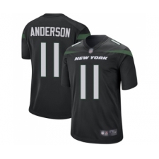 Men's New York Jets #11 Robby Anderson Game Black Alternate Football Jersey