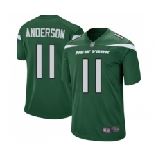 Men's New York Jets #11 Robby Anderson Game Green Team Color Football Jersey