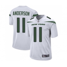 Men's New York Jets #11 Robby Anderson Game White Football Jersey