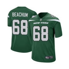 Men's New York Jets #68 Kelvin Beachum Game Green Team Color Football Jersey
