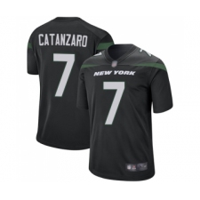 Men's New York Jets #7 Chandler Catanzaro Game Black Alternate Football Jersey