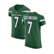 Men's New York Jets #7 Chandler Catanzaro Green Team Color Vapor Untouchable Elite Player Football Jersey