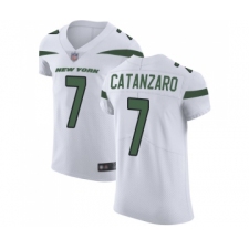 Men's New York Jets #7 Chandler Catanzaro White Vapor Untouchable Elite Player Football Jersey