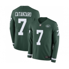 Youth New York Jets #7 Chandler Catanzaro Limited Green Therma Long Sleeve Football Jersey