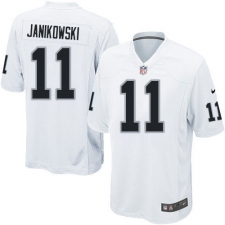 Men's Nike Oakland Raiders #11 Sebastian Janikowski Game White NFL Jersey