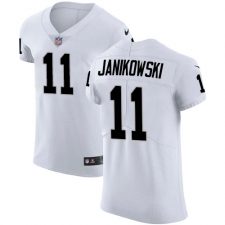 Men's Nike Oakland Raiders #11 Sebastian Janikowski White Vapor Untouchable Elite Player NFL Jersey