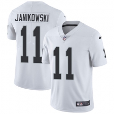 Men's Nike Oakland Raiders #11 Sebastian Janikowski White Vapor Untouchable Limited Player NFL Jersey