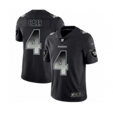 Men Oakland Raiders #4 Derek Carr Black Smoke Fashion Limited Jersey