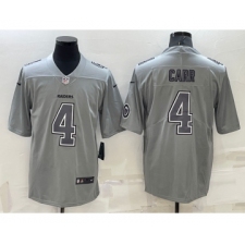 Men's Las Vegas Raiders #4 Derek Carr LOGO Grey Atmosphere Fashion 2022 Vapor Untouchable Stitched Limited Jersey