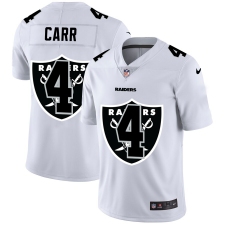 Men's Oakland Raiders #4 Derek Carr White Nike White Shadow Edition Limited Jersey