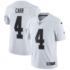 Youth Nike Oakland Raiders #4 Derek Carr Elite White NFL Jersey