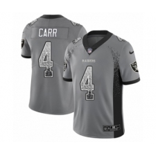 Youth Nike Oakland Raiders #4 Derek Carr Limited Gray Rush Drift Fashion NFL Jersey