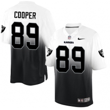 Men's Nike Oakland Raiders #89 Amari Cooper Elite White/Black Fadeaway NFL Jersey