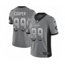 Men's Nike Oakland Raiders #89 Amari Cooper Limited Gray Rush Drift Fashion NFL Jersey