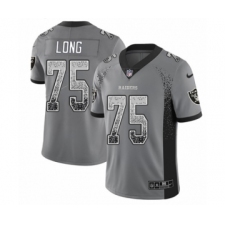 Men's Nike Oakland Raiders #75 Howie Long Limited Gray Rush Drift Fashion NFL Jersey