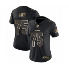 Women's Oakland Raiders #75 Howie Long Black Gold Vapor Untouchable Limited Football Jersey