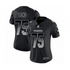 Women's Oakland Raiders #75 Howie Long Black Smoke Fashion Limited Football Jersey