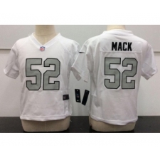 Toddler Oakland Raiders #52 Khalil Mack White 2016 Color Rush Stitched NFL Nike Jersey