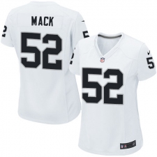 Women's Nike Oakland Raiders #52 Khalil Mack Game White NFL Jersey