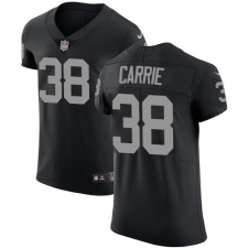 Men's Nike Oakland Raiders #38 T.J. Carrie Black Team Color Vapor Untouchable Elite Player NFL Jersey