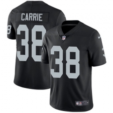 Men's Nike Oakland Raiders #38 T.J. Carrie Black Team Color Vapor Untouchable Limited Player NFL Jersey