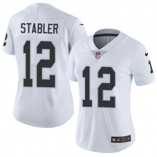 Women's Nike Oakland Raiders #12 Kenny Stabler Elite White NFL Jersey