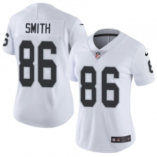 Women's Nike Oakland Raiders #86 Lee Smith Elite White NFL Jersey