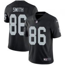 Youth Nike Oakland Raiders #86 Lee Smith Elite Black Team Color NFL Jersey