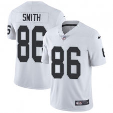 Youth Nike Oakland Raiders #86 Lee Smith Elite White NFL Jersey