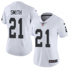Women's Nike Oakland Raiders #21 Sean Smith Elite White NFL Jersey