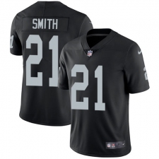Youth Nike Oakland Raiders #21 Sean Smith Elite Black Team Color NFL Jersey
