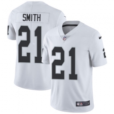 Youth Nike Oakland Raiders #21 Sean Smith Elite White NFL Jersey