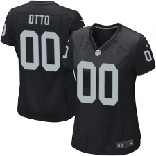 Women's Nike Oakland Raiders #00 Jim Otto Game Black Team Color NFL Jersey